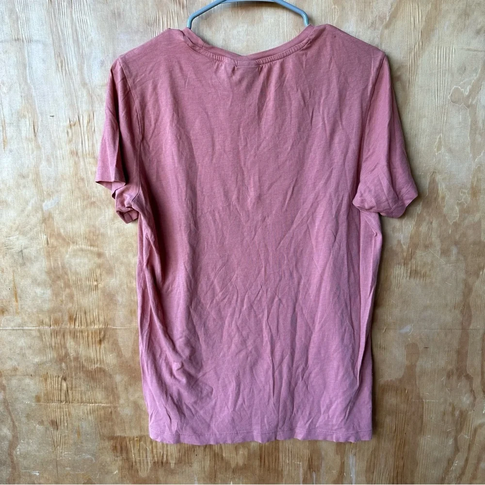 Adidas Pink Logo Crew Neck Short Sleeve Salmon Tee